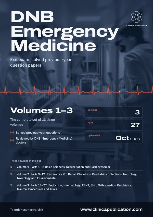 DNB Emergency Medicine — Solved Previous-Year Questions cover