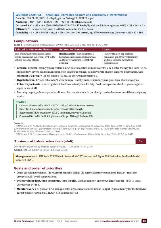 DNB Emergency Medicine free sample, page 86